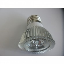 LED Spot Bulb E27 3W 0-260LM Cool White Dimmable(AC220V,Silver)